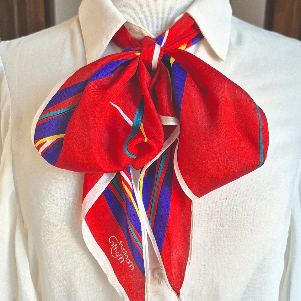 Vintage Monique Martin Silk Scarf